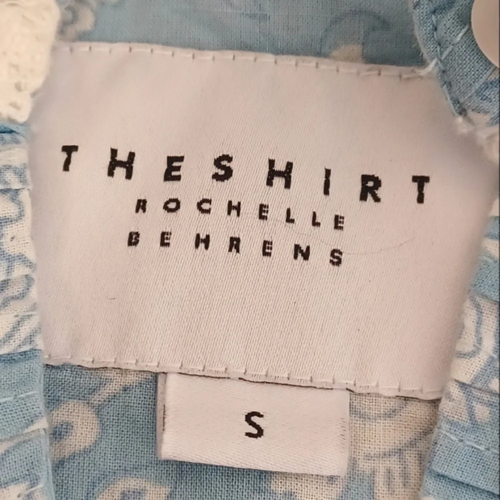 Tuckernuck Light Blue and White Floral Lace-Trim Button Down Shirt - Picture 11 of 15